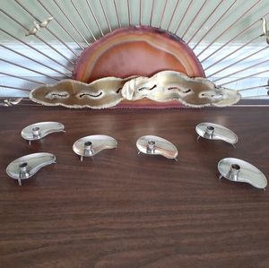 6 Vtg Hugo Grün for Prima silverplated candle holders